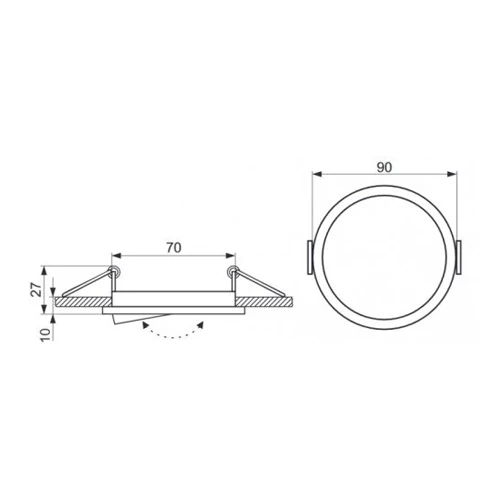 Recessed luminaire - fitting VEPA RD