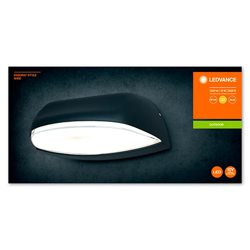 Facade luminaire 12W, 3000K, IP44 ENDURA STYLE WIDE