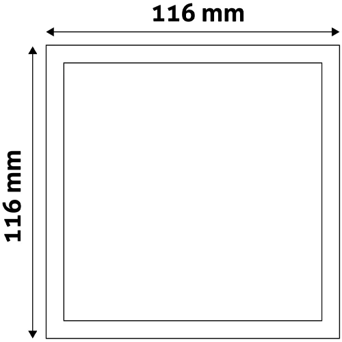 LED iebūvējams panelis 6W, 410lm, 3000K, IP20, 120°