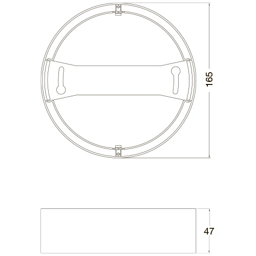 Surface plaster frame Ø 165 mm for built-in panels