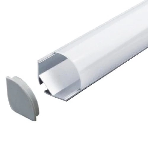 Corner anodized aluminum profile for 1-2 rows of LED strip HB-23.5X23.5A