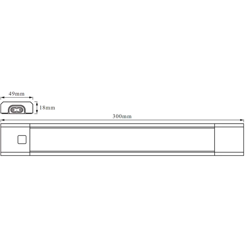 LED dimmējams lineārais gaismeklis 30cm, 4W, RGBW, IP20 LINEAR LED SLIM RGBW