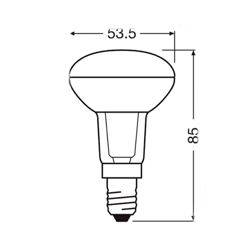 LED лампа E14, R50, 4.3W, 345lm, 2700K