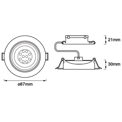 Dimmable recessed luminaire SPOT SIMPLE DIM