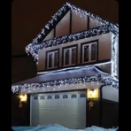 Christmas garland - icicles with crystals for facades and indoors