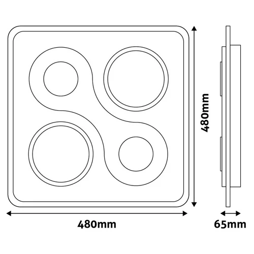 Ceiling lamp with remote control Design Oyster Philip