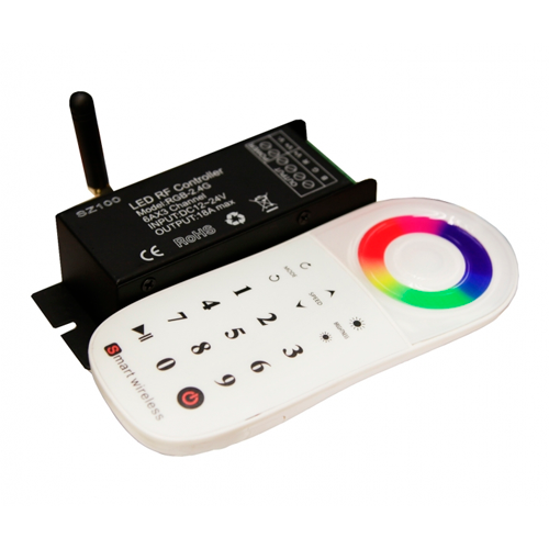Multi-zonu RGB LED lentes kontrolieris ar pulti / Daudzkrāsainas LED lentes kontrolieris ar pulti / Profesionālā LED apgaismojuma vadības sistēma / 4752233000536 / 05-855