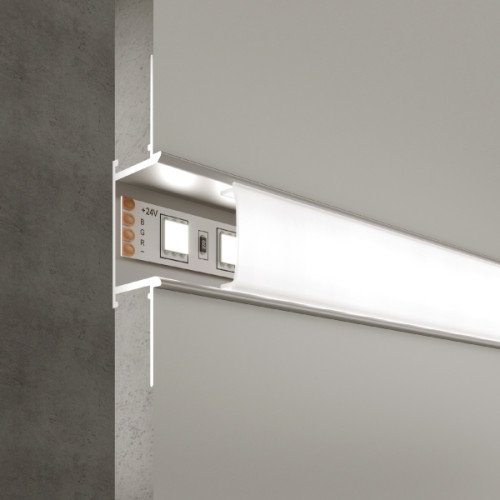 Anodized tile aluminum profile for LED strip HB-52.5X13.3WCD