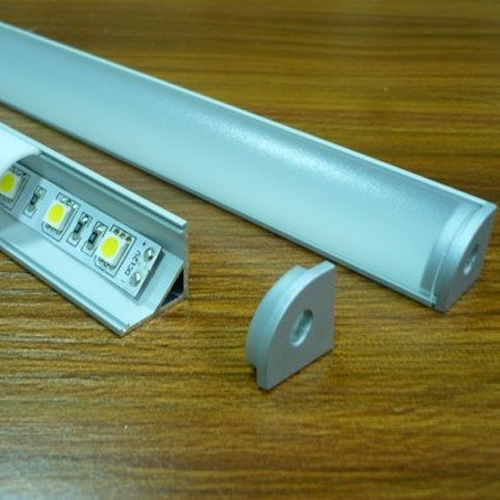 Corner anodized aluminum profile for LED strip