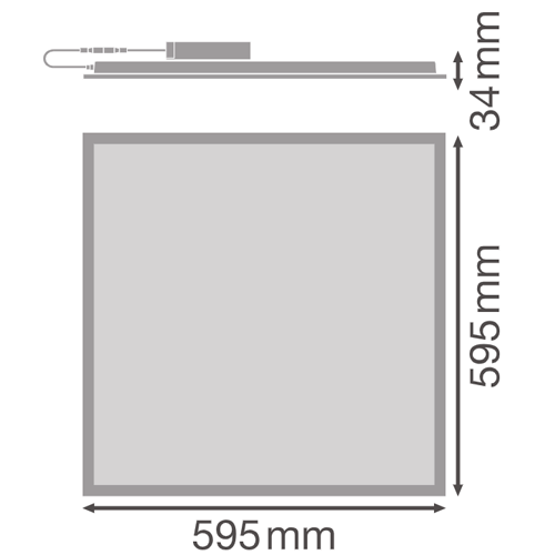 LED Панель 60x60 cm PANEL COMPACT 600