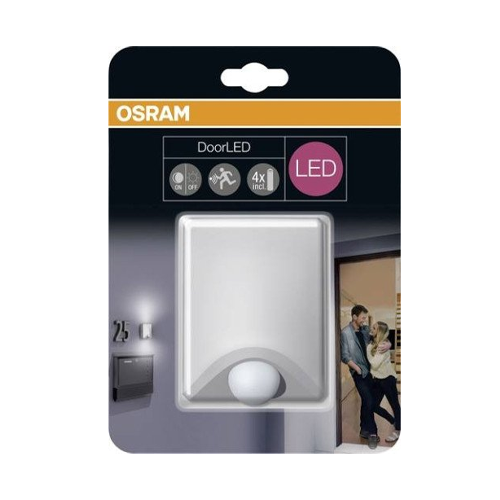 LED Indoor and outdoor door light with light and motion sensor with battery 4000K, IP54