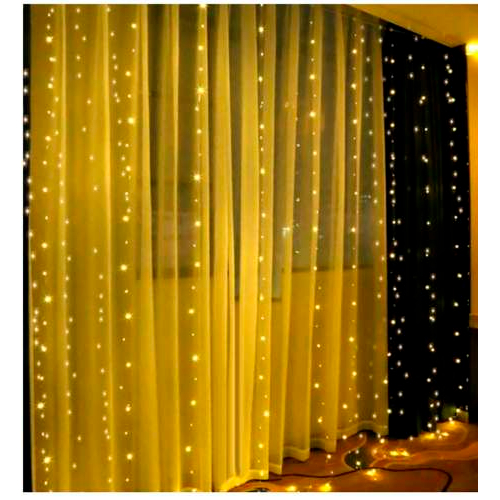 Christmas string - curtains 3x3m, warm white