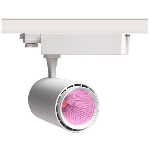 LED Рельсовый светильник для мясных продуктов 1F, 3 провода, 30W, розовый свет