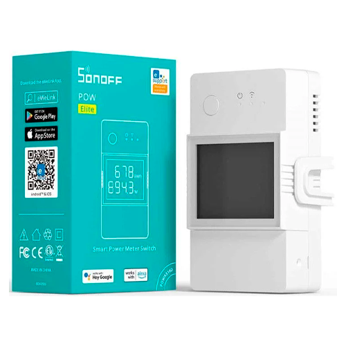 Smart relay with electricity consumption meter POW Elite