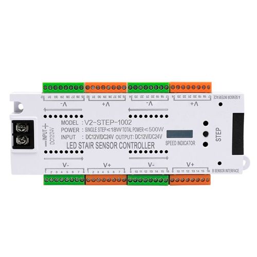 LED stair lighting controller, 32 channels, with 2 motion sensors