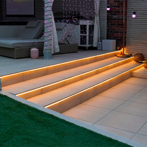 Outdoor LED neon strip IP67, warm white, 220-240V