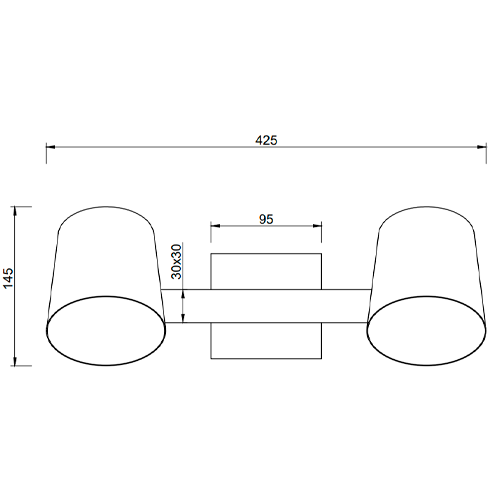 Ceiling lamp BELL, excl. 2 x E14, max. 25W