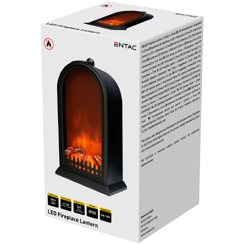 LED Decorative lamp - fireplace, 25cm, USB, warm white