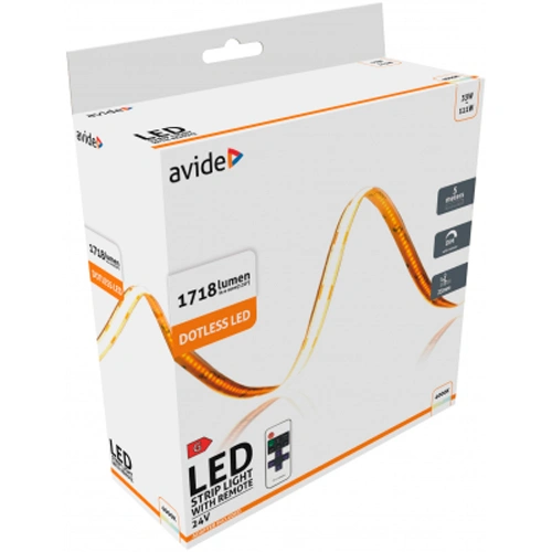 LED лента COB с пультом 4000K, IP20, 24V, 6,6W, 5m