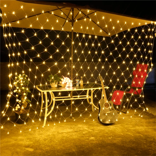 Ziemassvētku virtene - tīkls 58W, silti balts, 1.5x1.5m, IP44, 96LEDs