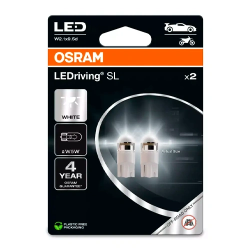 LED spuldze W5W, 12V, 1W, 6000K, LEDriving SL sērija