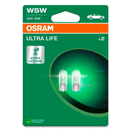 Halogen auxiliary lamp W5W, 5W, 12V, ULTRA LIFE sērija