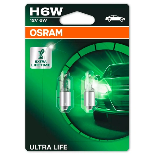 Галогенные лампы H6W, 6W, 12V, серия ULTRA LIFE