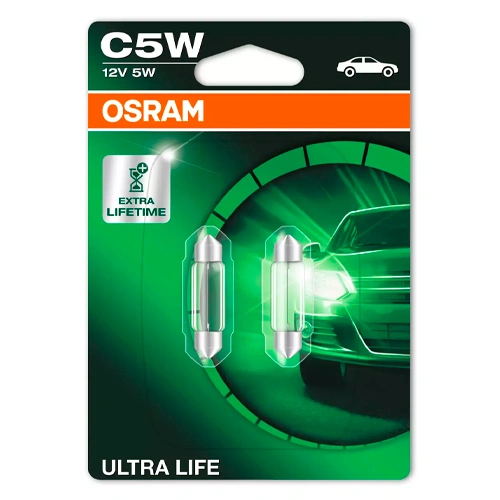 Halogēna spuldzes C5W, 5W, 12V, 45Lm, ULTRA LIFE sērija