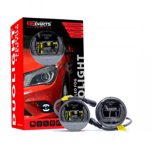 LED Fog and daytime running lights DRL DUOLIGHT DL27, 2x8W, 6000K, 9-32V