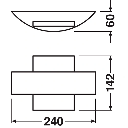 LED Āra fasādes gaismeklis 10.5W, 3000K, 410Lm, IP44, ENDURA STYLE SHIELD