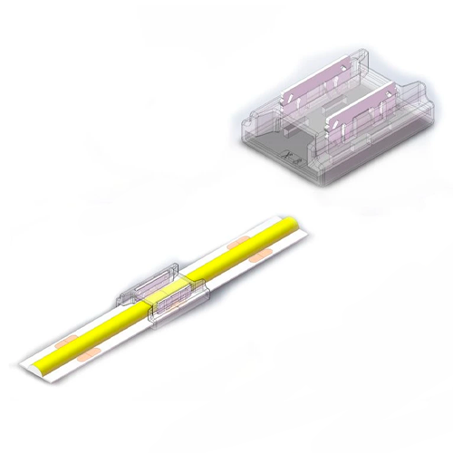 Savienotājs 10 mm COB vienkrāsainai LED lentei, 2 kontakti