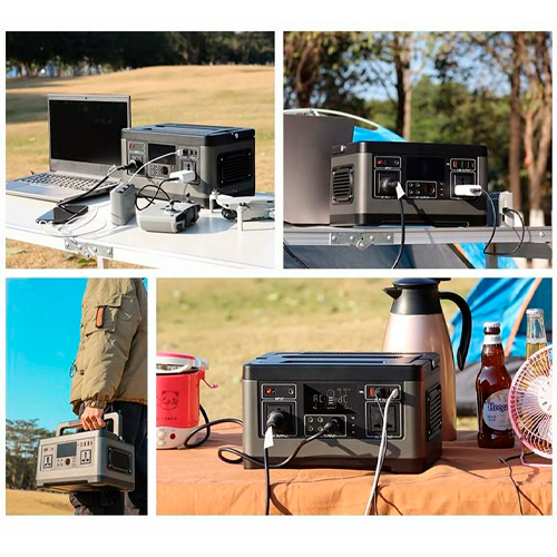 3in1 Solar 500W Portable Power Station P63, 520Wh, 3 charging options, 11 outlets for charging