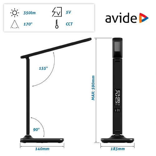 LED Galda lampa NATHAN 6W, 360Lm, silti - neitrāli - auksti balts