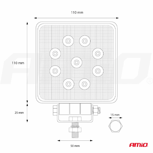 Additional automotive work lights AWL07, 9-36V, 6000-6500K, IP67