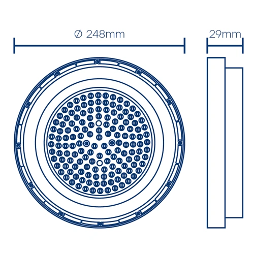 LED industrial 100W light UFO 10 000lm, 4000K, IP65