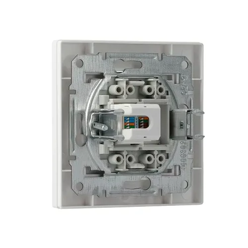 Built-in data 1xRJ45 socket with frame CAT5E UTP, Asfora