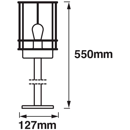 Street light bollard post 55cm, IP44 ENDURA CLASSIC POST