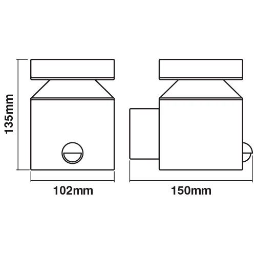 Фасадный светильник с сенсором 6W, 3000K, IP44 ENDURA STYLE CYLINDER