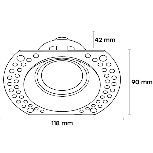 Built-in lamp - fixture, excl. GU10, IP20, white