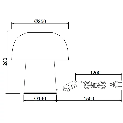 Galda lampa PUNCH, excl. 1x E27, max. 25W