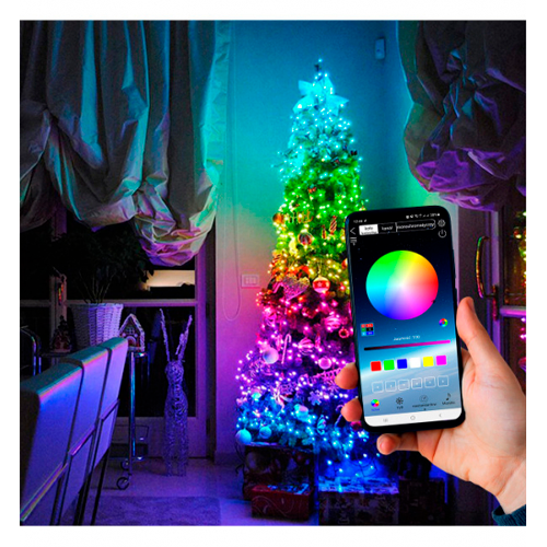 Smart waterproof indoor and outdoor garland copper wire with remote control