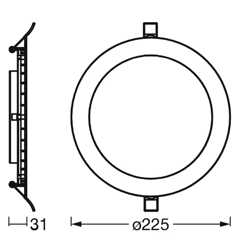 LED built-in panel 22W 4000K DOWNLIGHT SLIM