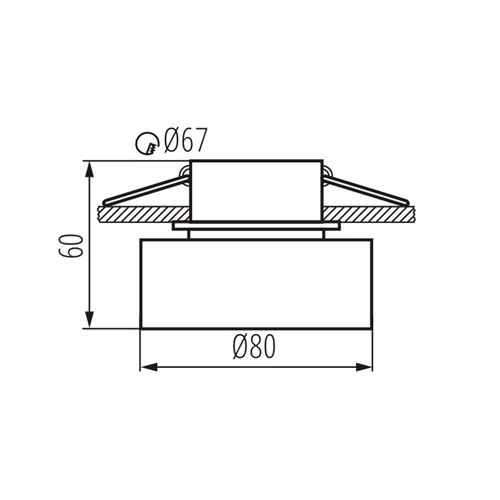 Recessed luminaire - fitting GOVIK DSO-W