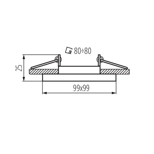 Recessed luminaire - fitting ALREN R DTL-W