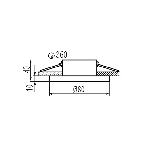 Recessed luminaire - fitting FLINI DSO-B