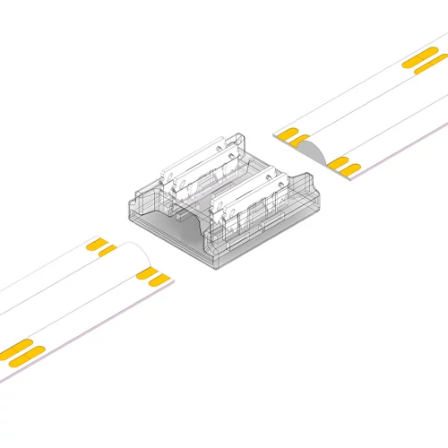 Savienotājs 10 mm COB RGB (daudzkrāsu) LED lentei, 4 kontakti