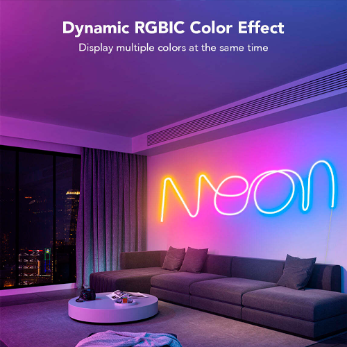 Neon RGBIC LED strip kit, 12V, 14W, IP67, 5m