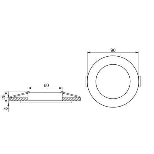 Recessed luminaire - fitting ROVO RD