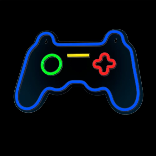 LED Neon light sign - GAMEPAD, multicolor