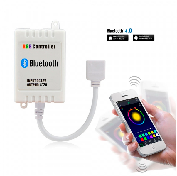 RGB LED lentes kontrolieris ar Bluetooth 12V